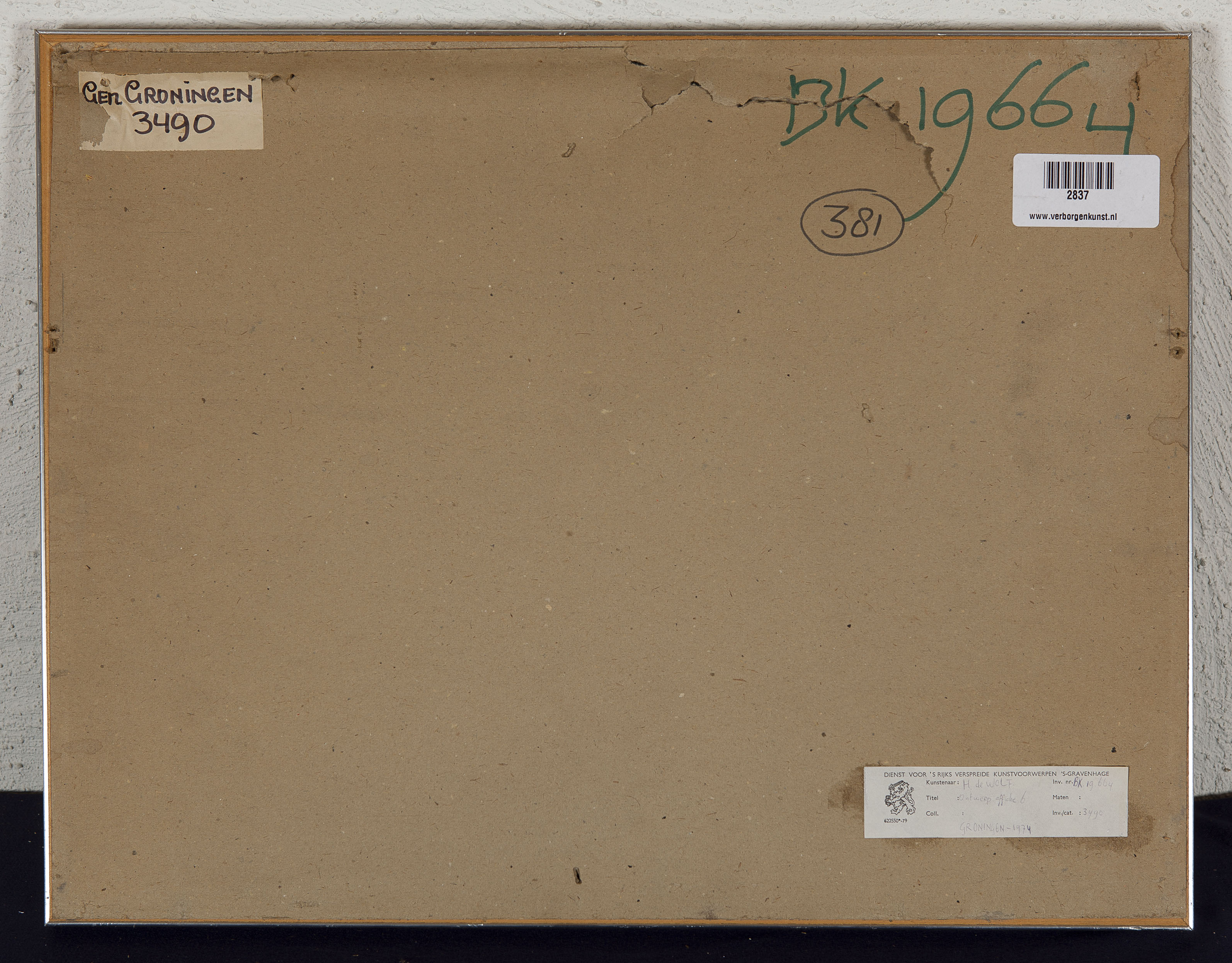 Henri de Wolf - Ontwerp affiche 6 - 1974 - Lithografie op papier kopen? Bied vanaf 5!