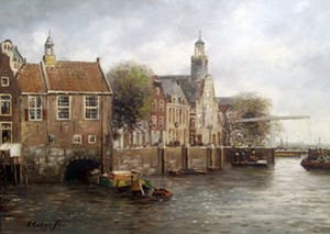 Siem Schaeffer - Gezicht op Delfshaven kopen? Bied vanaf 350!