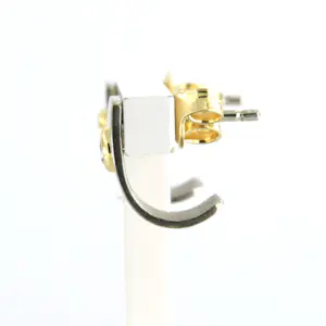 14k bicolour gouden oorknoppen bezet met briljant geslepen diamant tot. 0,10ct kopen? Bied vanaf 450!