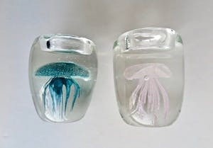 Vetro Design - Kwal in glas - Set Press de Papier/Waxinehouders - Handgeblazen unica kopen? Bied vanaf 1!