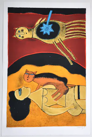 Corneille - La reine de sable - litho - 105x75 cm - 1999 kopen? Bied vanaf 735!