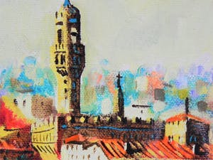 Niet of onleesbaar gesigneerd - Frederik Ivanaj , Kathedraal Florence, 2002 kopen? Bied vanaf 1!
