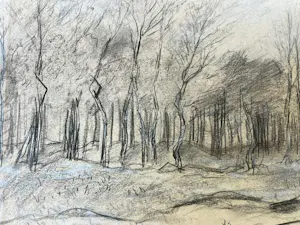 Anton Mauve (sr.) - Bomenrij in een winters landschap kopen? Bied vanaf 110!