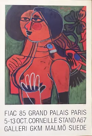 Corneille - Grote originele FIAC 85 Grand Palais poster, met Atelier Corneille stempel kopen? Bied vanaf 65!