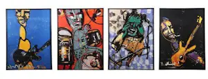 Herman Brood - De band, vier zeefdrukken uit deze serie kopen? Bied vanaf 1300!