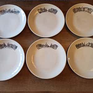 Villeroy en Boch - Grachtenservies, complete set van 6 borden. verkocht voor € 1!