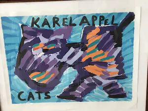Karel Appel - Cats in lijst kopen? Bied vanaf 75!