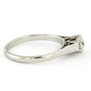 14k witgouden solitair ring met Bolsjewiek geslepen diamant tot. 0.48ct kopen? Bied vanaf 410!