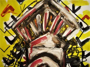 Abdul Vas - Bijzondere expressionistische Gouache -"Rock 'N Roll Train" - gesigneerd 1999 kopen? Bied vanaf 10!