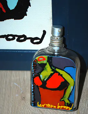 Herman Brood - " Love You " - ingelijste zeefdruk op canvas spieraam & parfumflesje kopen? Bied vanaf 125!