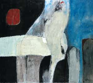Jos Schimmer - Olieverf op doek, Z.T. (Abstracte compositie) (Groot) verkocht voor € 1!