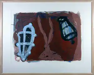 Piet Warffemius - Gemengde techniek op papier, Zonder titel - Ingelijst (Groot) verkauft für € 70!