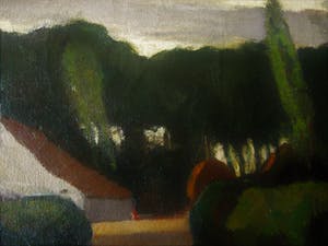 Fedde de Jong - Groot expressionistisch olieverf "Landschap na de regen" gesigneerd kopen? Bied vanaf 10!