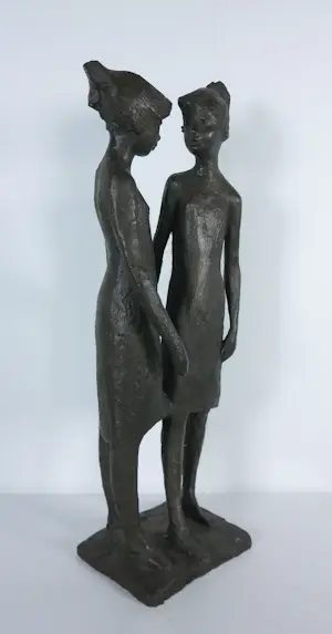 Clemens Pasch - Bronzen beeld, Die Freundinnen + boek! kopen? Bied vanaf 1500!