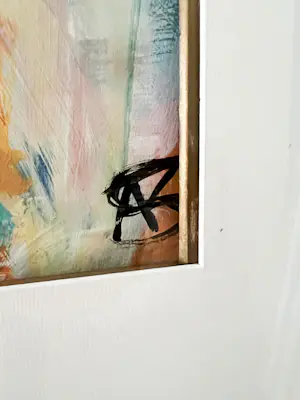 Niet of onleesbaar gesigneerd - abstracte compositie, gesigneerd met monogram (ex. col. Rabobank) kopen? Bied vanaf 1!