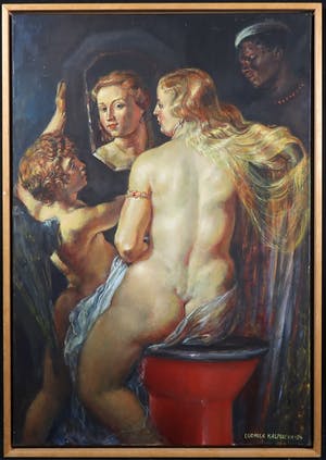Ludmilia Kalmaeva - Olieverf op doek, Z.T. Venus at a Mirror - Ingelijst kopen? Bied vanaf 50!