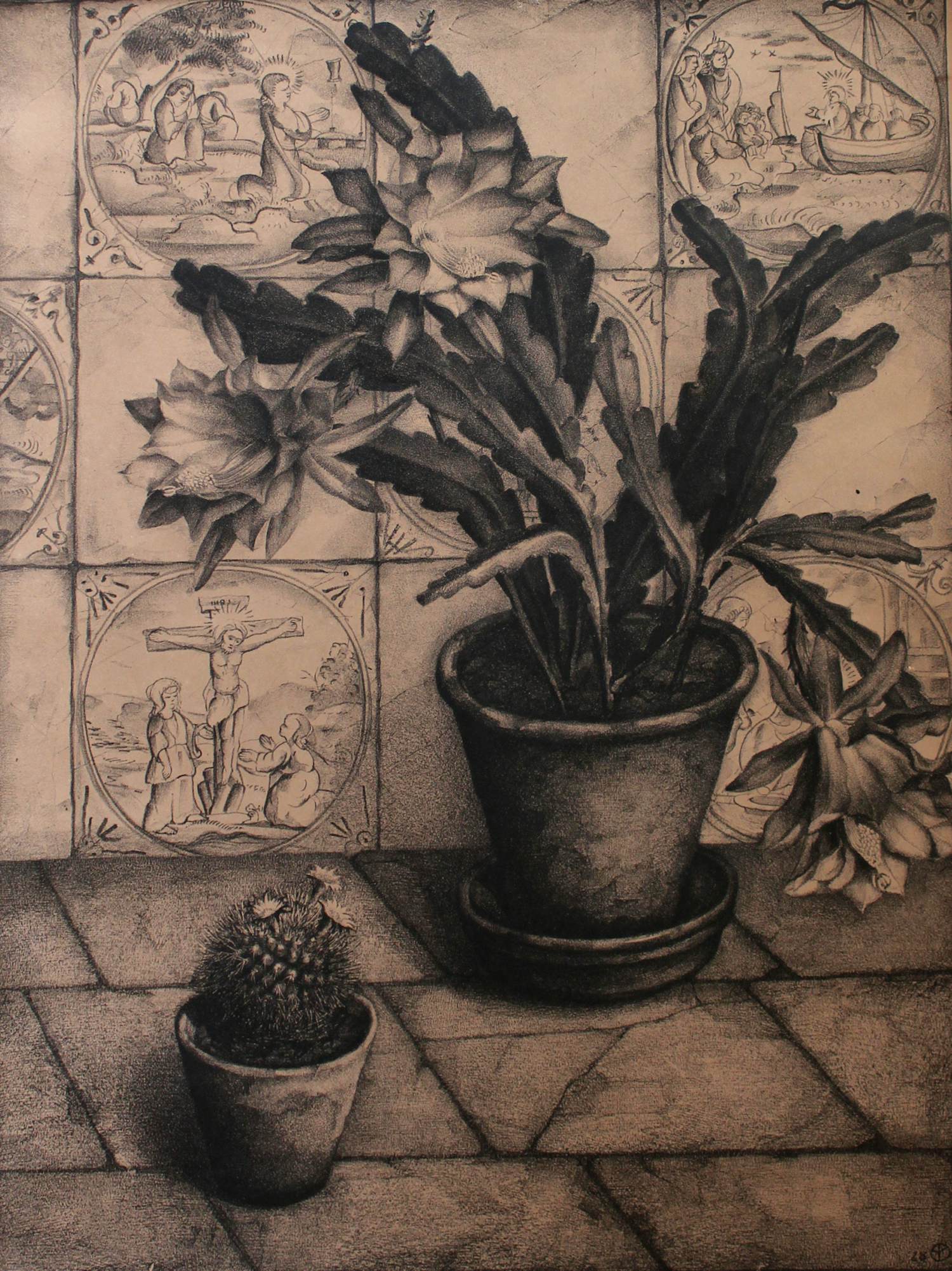 Buy Aart van Dobbenburgh - Roode cactus? Bid from 90!