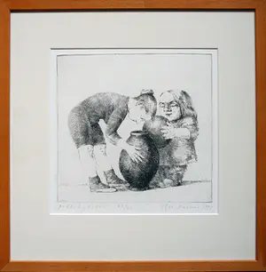 Theo Daamen - Pottekijkster -ets 1999- kopen? Bied vanaf 55!