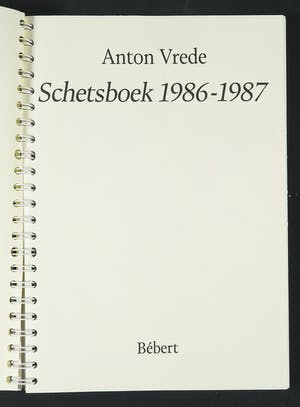Anton Vrede - Schetsboek 1986 - 1987 (oplage) met originele omslag kopen? Bied vanaf 35!