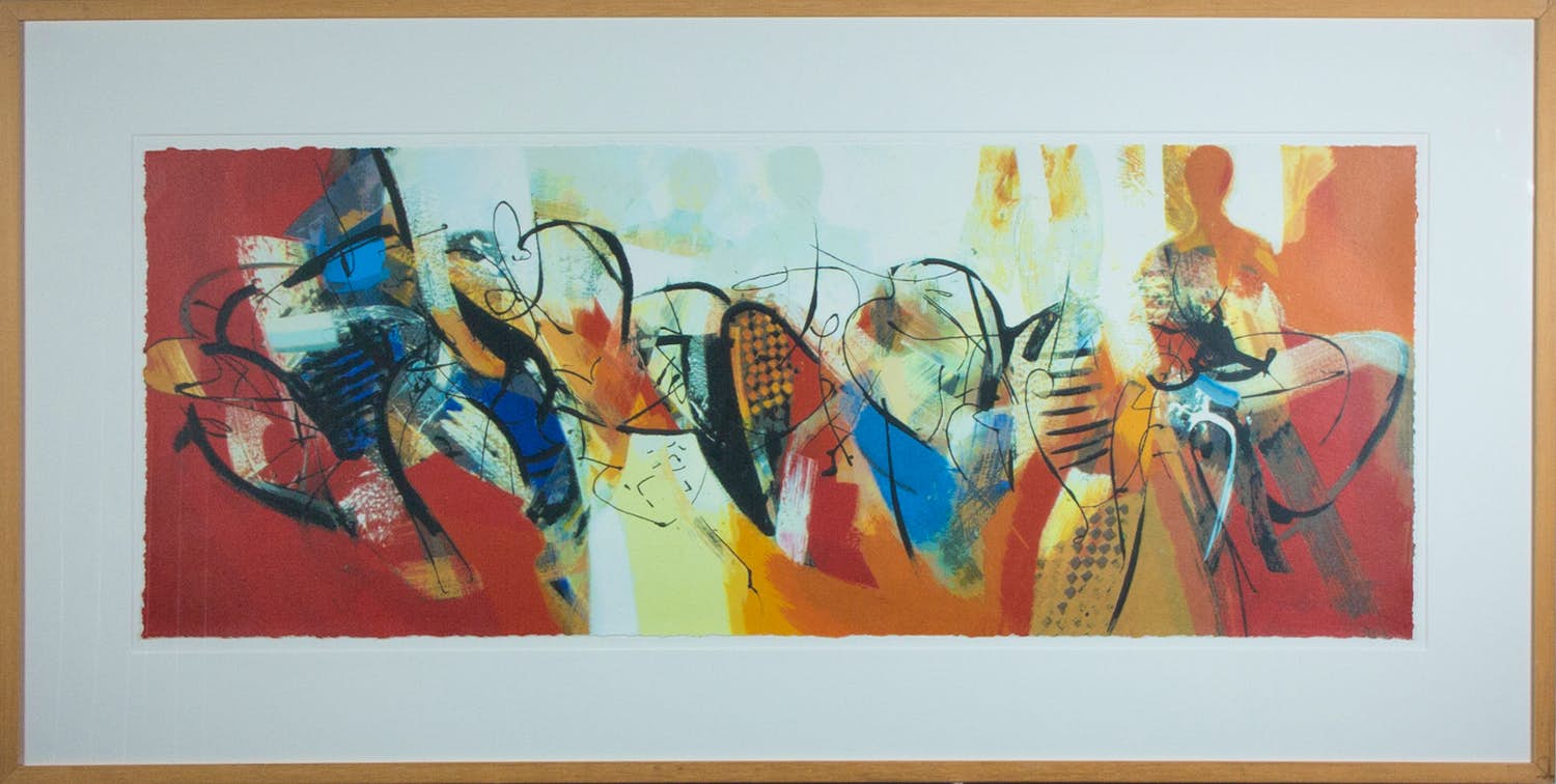 Peter Meijer - Zeefdruk, Bergen aan Zee - Ingelijst verkocht voor € 70!