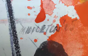 Sam Middleton - Abstracte compositie (1965), gemengde techniek (mooi ingelijst) kopen? Bied vanaf 750!