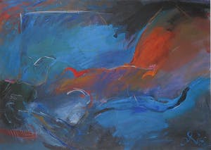 Franscz Witte - Acryl op papier, Ontstaan van de dag - Ingelijst (Groot) kopen? Bied vanaf 80!