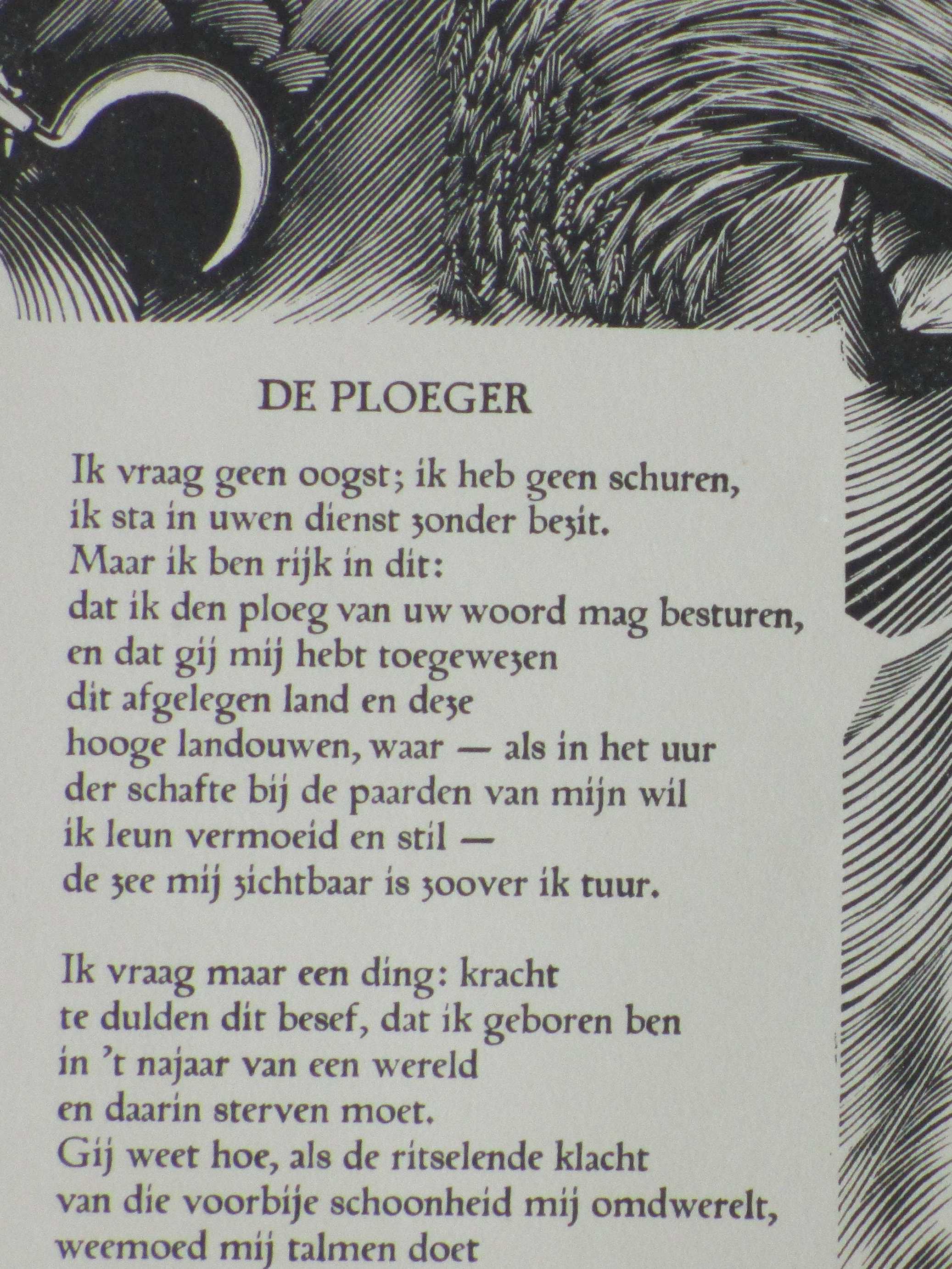 Fokko Mees - De Ploeger - Houtsnede kopen? Bied vanaf 35!