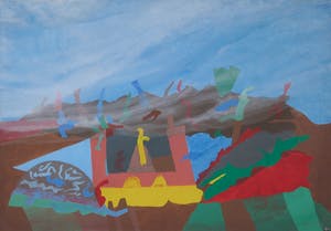 Henri Plaat - Gouache, Zonder titel - Ingelijst (Groot) kopen? Bied vanaf 1!