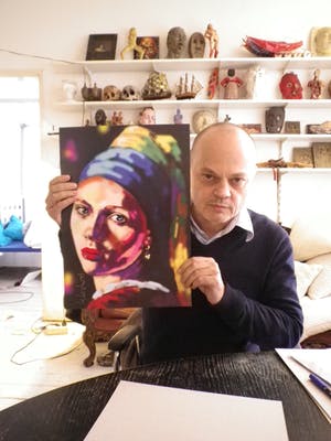 Peter Klashorst - Het meisje met de parel (naar Johannes Vermeer) kopen? Bied vanaf 1!