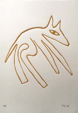 Klaas Gubbels - linosnede uit 1998 - oplage EA verkocht voor € 195!