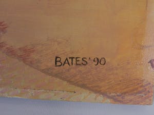 Niet of onleesbaar gesigneerd - BATES -Naïef geschilderde Bloemenmarkt Roosendaal 2 kopen? Bied vanaf 1!