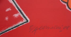 Corneille - ingelijste zeefdruk: de Chinese nachtegaal - 1988 (keurige lijst) kopen? Bied vanaf 225!