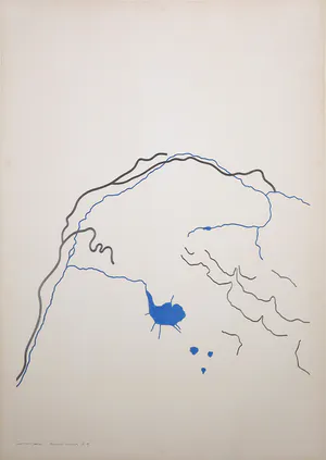 Constant Zegwaard - Potlood, lijntekening in blauw en zwart kopen? Bied vanaf 1!