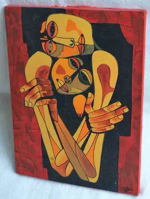 Niet of onleesbaar gesigneerd - Acrylverf op doek , Verbonden – gesigneerd - 2011 kopen? Bied vanaf 1!