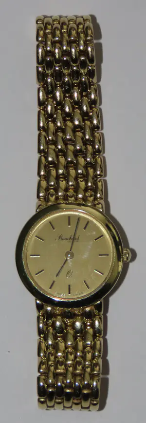 GOUDEN DAMES HORLOGE, BOUCHARD, 14 KARAAT kopen? Bied vanaf 2200!