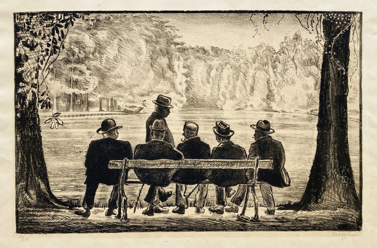 Dirk Hidde Nijland - Mannen op bankje kopen? Bied vanaf 45!