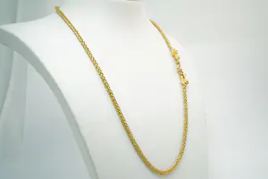 45 - Relatief lang hoog gehalte 22Krt gouden collier met drakenkop sluiting kopen? Bied vanaf 2500!