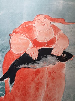 Ada Breedveld - Vrouw met vis kopen? Bied vanaf 50!