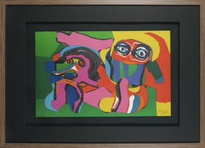 Karel Appel - Gesigneerde litho uit de uitgave Ariel 19 / Superpositions - Ingelijst kopen? Bied vanaf 1!