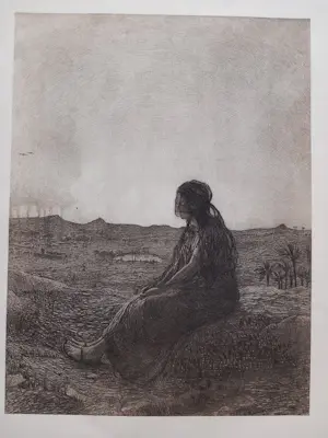 Jean Francois Raffaëlli - 1898-La Lépreuse (De melaatse vrouw) kopen? Bied vanaf 145!