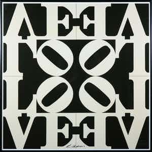 Robert Indiana - Gesigneerde druk, Love - Ingelijst verkocht voor € 1!