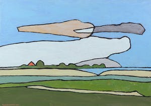 Paul Overhaus - Acryl op masoniet, Noord-Holland 4 - Ingelijst kopen? Bied vanaf 70!