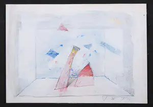 Piet Warffemius - Gemengde techniek op papier, Compositie in witte ruimte kopen? Bied vanaf 50!