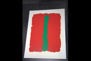 Bram Bogart - Rood groen - kleurenlitho, handgesigneerd, 1978 kopen? Bied vanaf 450!