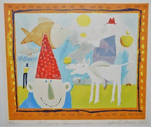 Wouter Stips - A Good Conversation, zeefdruk - EXTRA: Gesigneerd Boek kopen? Bied vanaf 45!