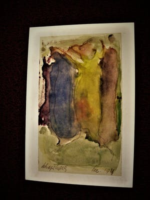 Gerard Schaperkotter - 1994 - Lyrisch Abstract Aquarel "zonder titel" - potlood-gesigneerd kopen? Bied vanaf 1!