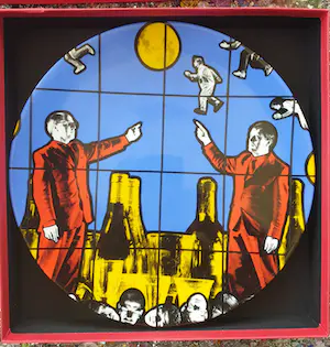 Gilbert & George - Flight- Limoges porseleinen bord uit 1983 - Ligne Blanche kopen? Bied vanaf 110!