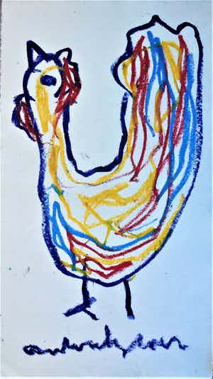 Anton Heyboer - De oervogel . verkocht voor € 250!