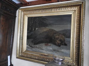 Emmanuel Noterman - schilderij op doek gewonde beer Noterman&VanKuyck kopen? Bied vanaf 1950!