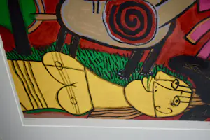 Corneille - Zeefdruk - Femme Heureuse - Nr. 52 - ingelijst kopen? Bied vanaf 345!